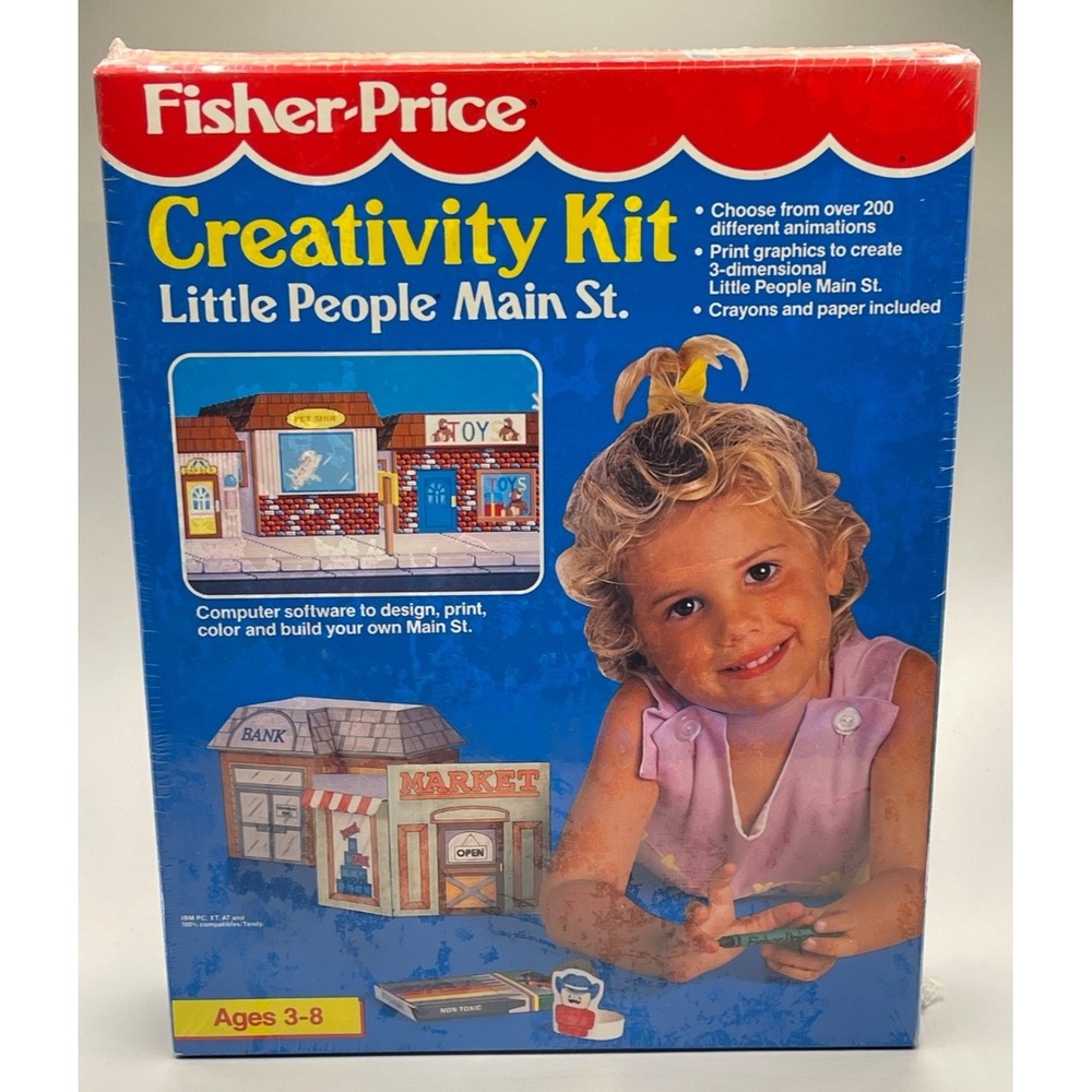 Vintage 1980's Fisher Price Little People Main St. Creativity Kit Factory Sealed